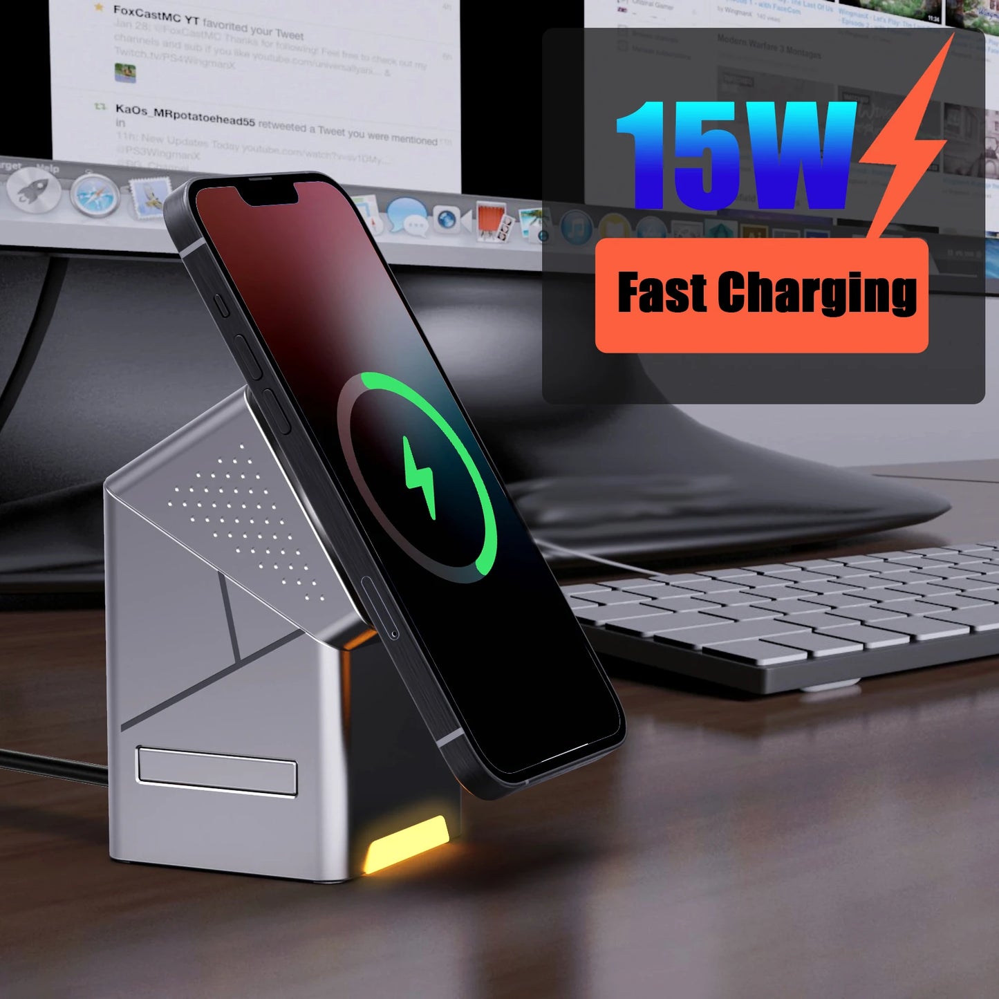 Dynasty 3-in-1 Magnetic Wireless Charger Stand